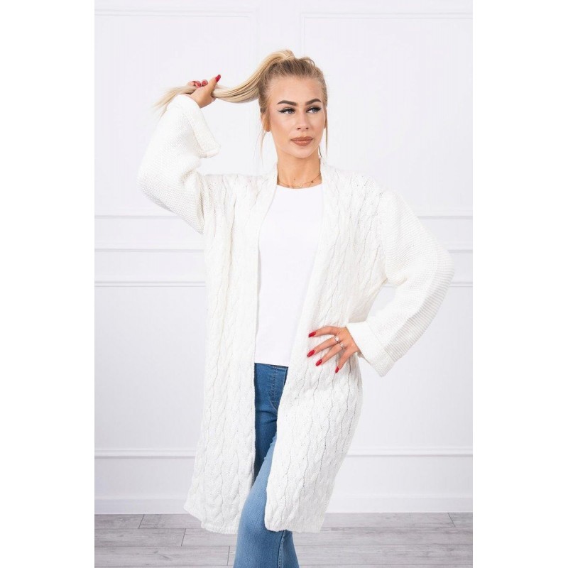 Dámsky ecru dlhý kardigán 2020-11