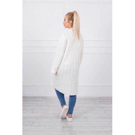 Dámsky ecru dlhý kardigán 2020-11