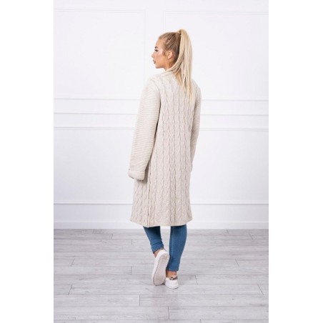 Dámsky béžový dlhý kardigán 2020-11