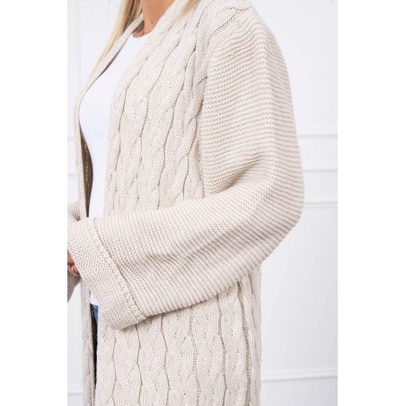 Dámsky béžový dlhý kardigán 2020-11