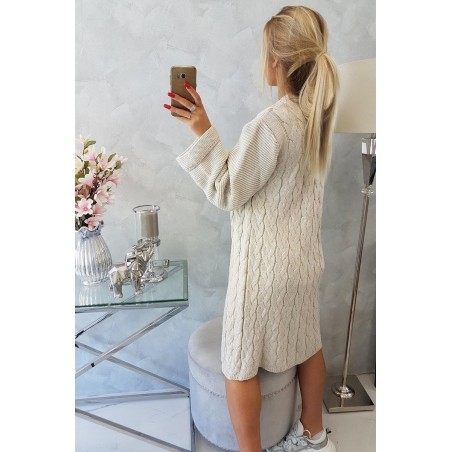 Dámsky béžový dlhý kardigán 2020-11