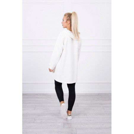 Mikina na zips pre dámy 9108 - ecru
