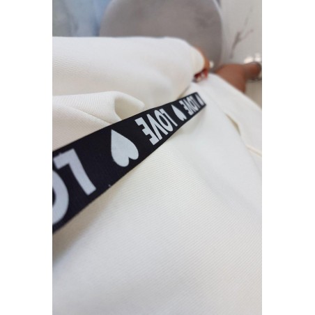 Mikina na zips pre dámy 9108 - ecru