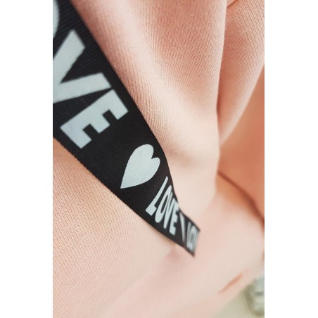 Mikina na zips pre dámy 9108 - púdrovo ružová