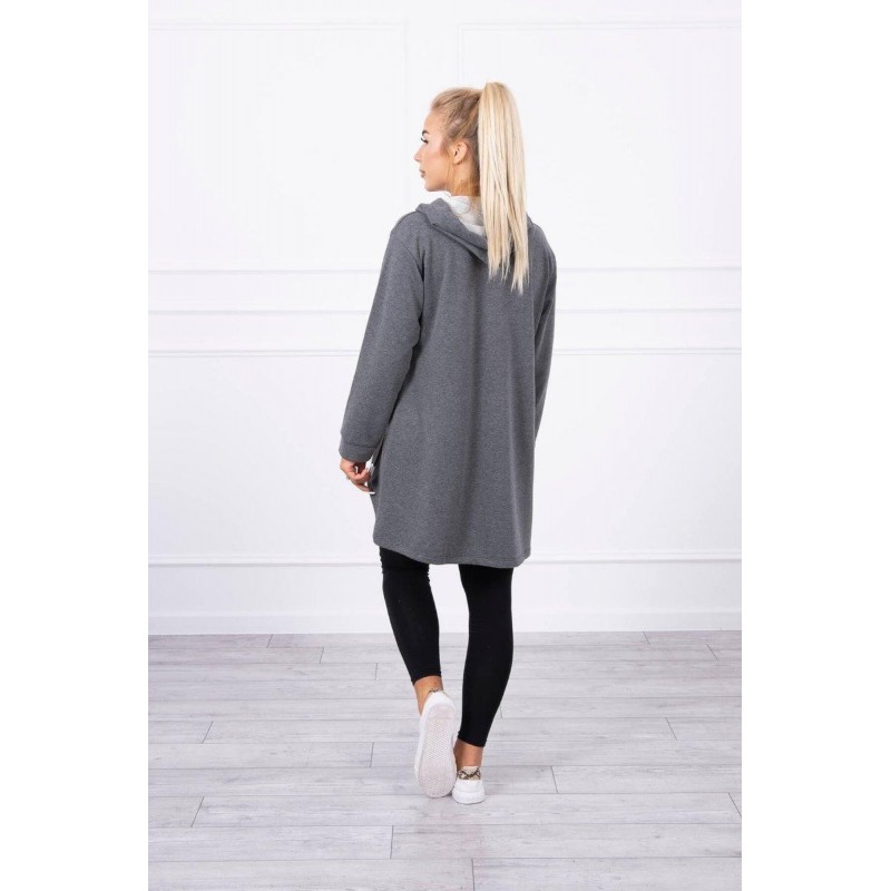 Mikina na zips pre dámy 9108 - grafitová