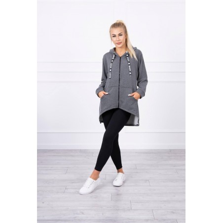 Mikina na zips pre dámy 9108 - grafitová