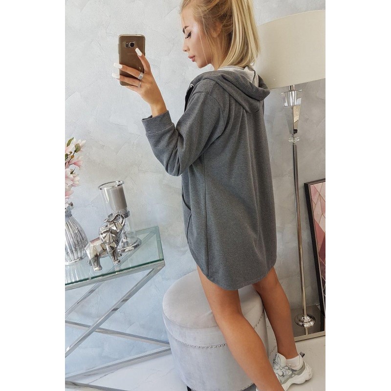 Mikina na zips pre dámy 9108 - grafitová