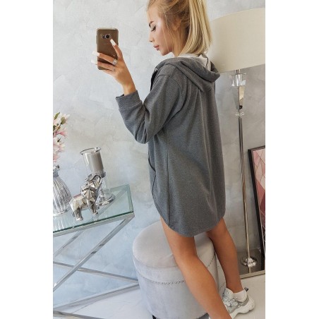 Mikina na zips pre dámy 9108 - grafitová