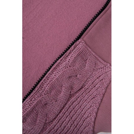 Dámska mikina s kapucňou 9106 - tmavoružová