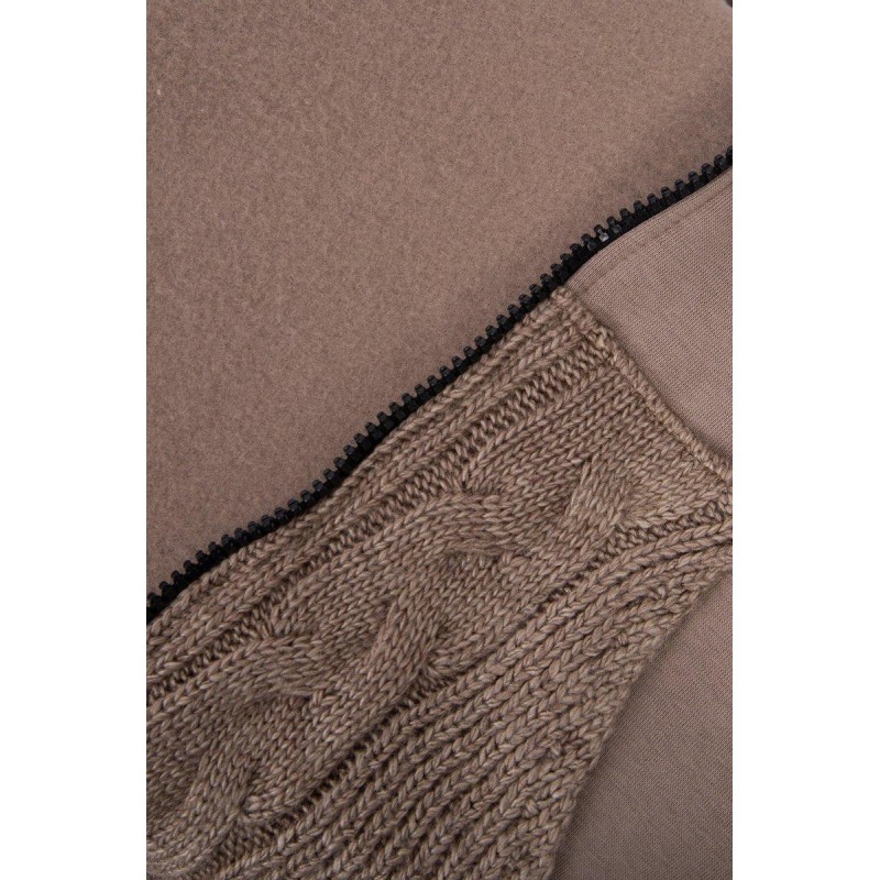 Dámska mikina s kapucňou 9106 - kapučínová