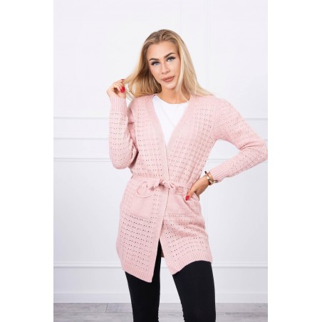 Ružový kardigán pre dámy SN-7007