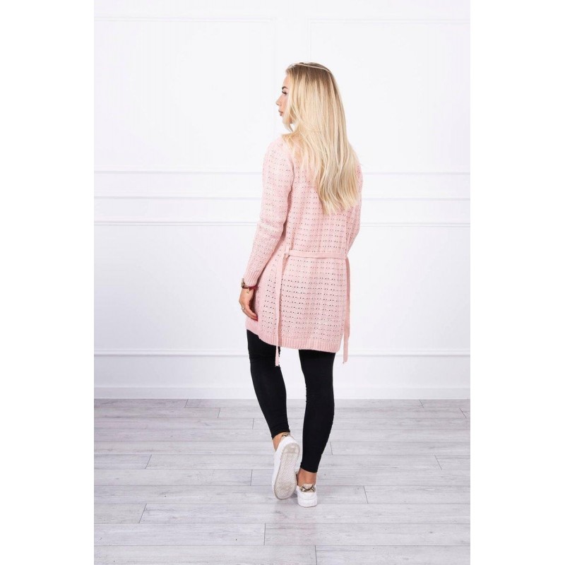 Ružový kardigán pre dámy SN-7007