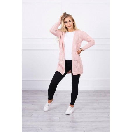 Ružový kardigán pre dámy SN-7007