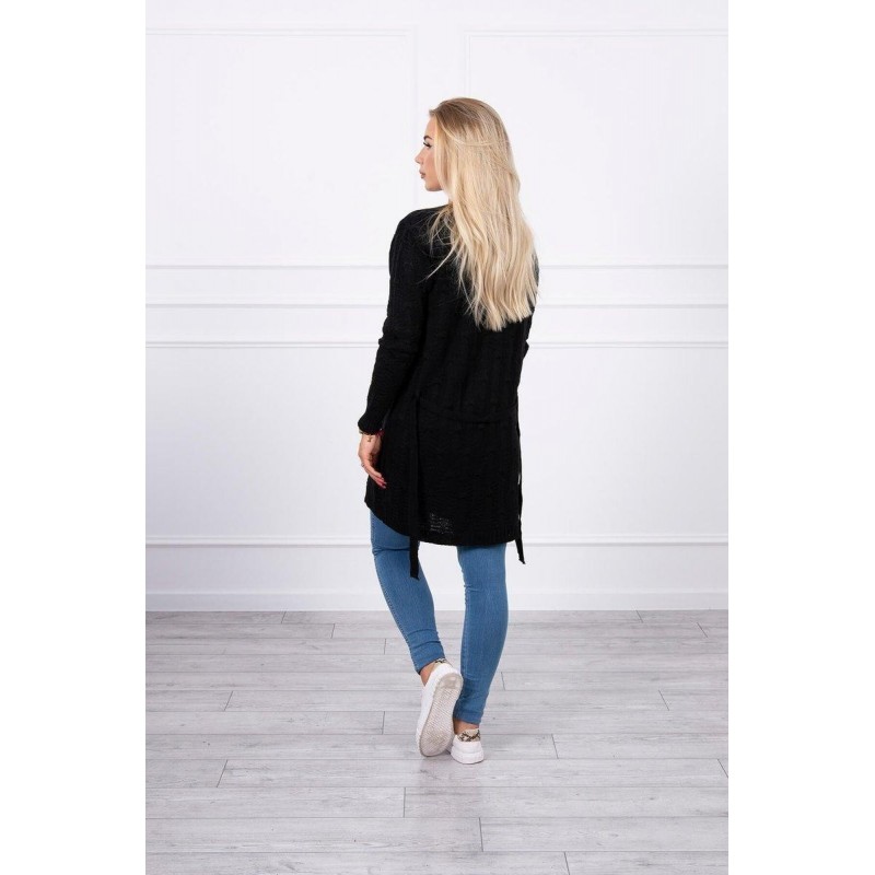Čierna kardigán pre dámy SN-7007