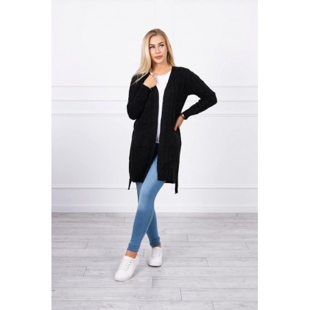 Čierna kardigán pre dámy SN-7007