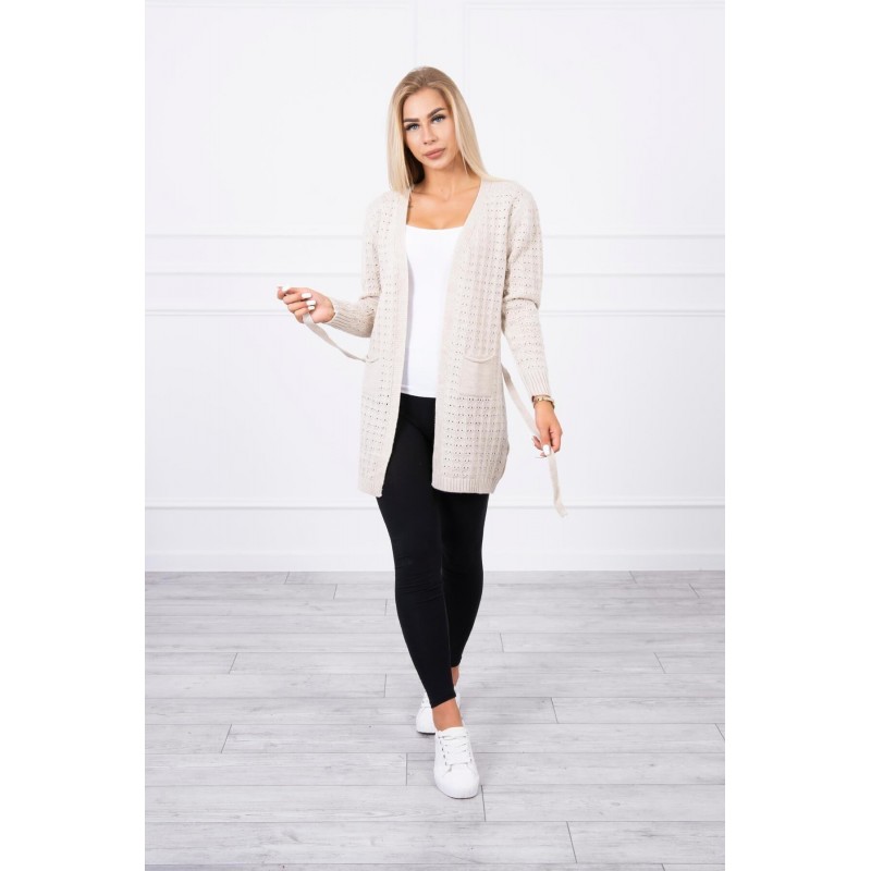 Béžový kardigán pre dámy SN-7007