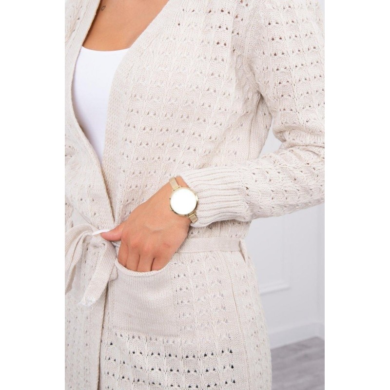 Béžový kardigán pre dámy SN-7007