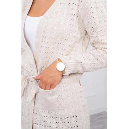 Béžový kardigán pre dámy SN-7007