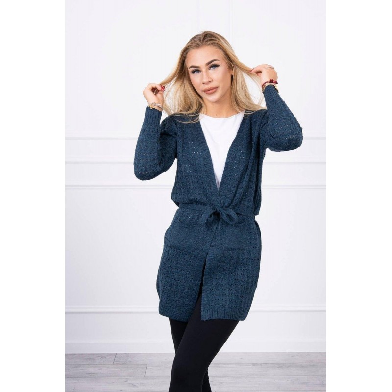 Modrý kardigán pre dámy SN-7007