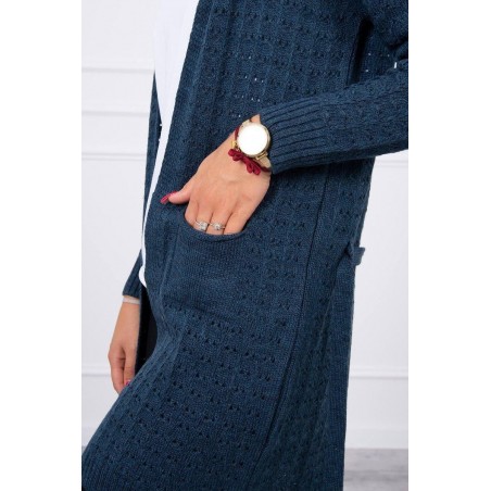 Modrý kardigán pre dámy SN-7007