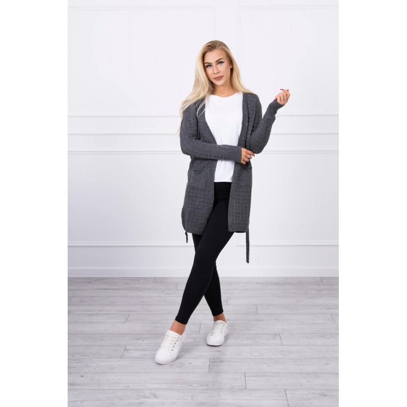 Grafitový kardigán pre dámy SN-7007