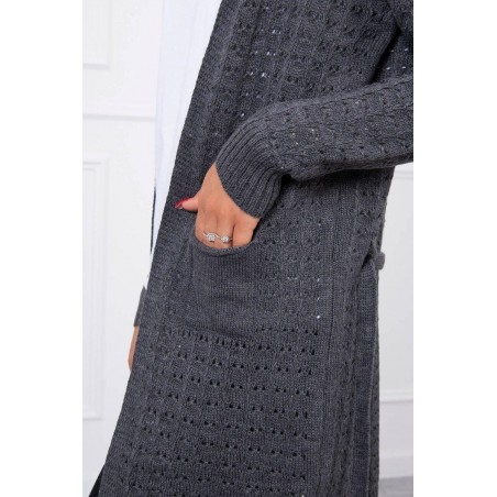 Grafitový kardigán pre dámy SN-7007