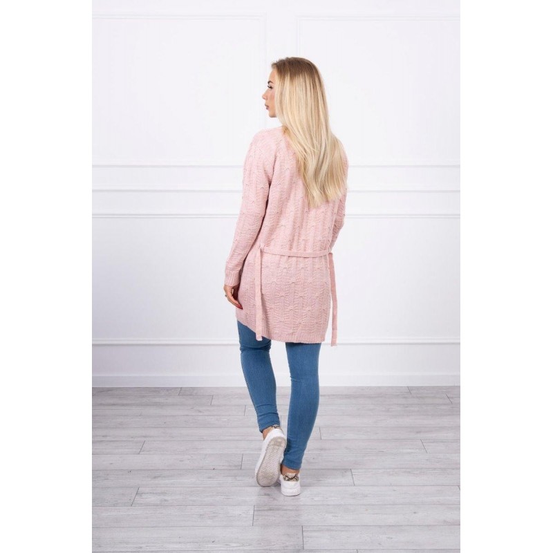 Kardigán pre dámy SN-7003 - púdrovo ružový