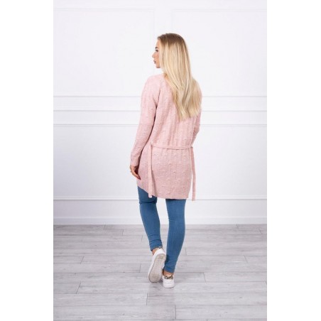 Kardigán pre dámy SN-7003 - púdrovo ružový