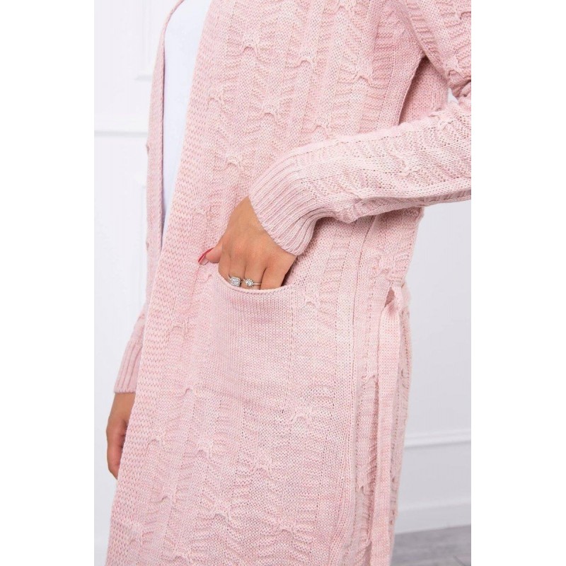 Kardigán pre dámy SN-7003 - púdrovo ružový
