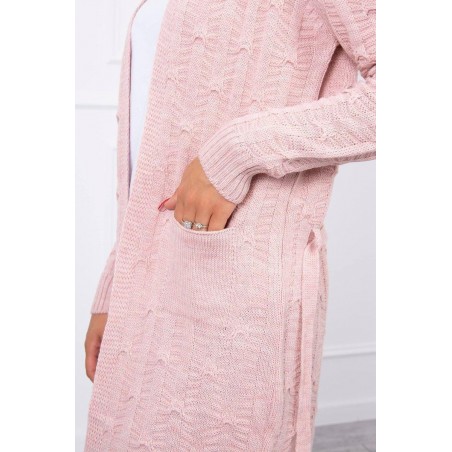 Kardigán pre dámy SN-7003 - púdrovo ružový