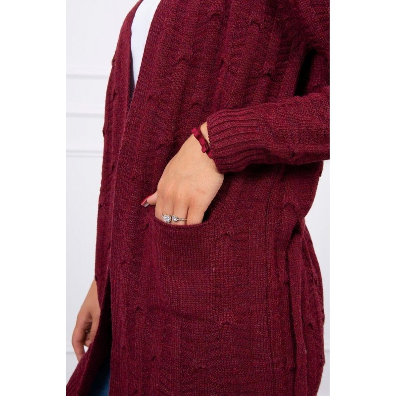 Kardigán pre dámy SN-7003 - bordový