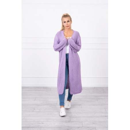 Dlhý dámsky fialový kardigán 2019-2