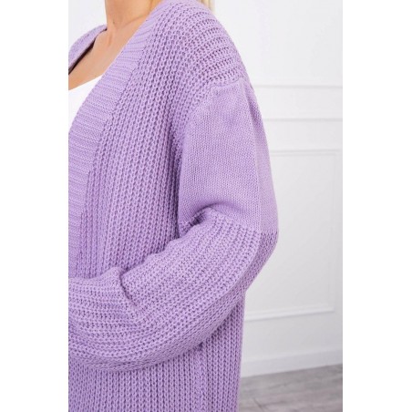 Dlhý dámsky fialový kardigán 2019-2