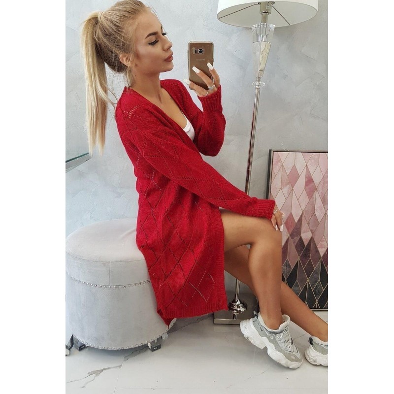 Kardigán pre dámy 2020-4 - červený