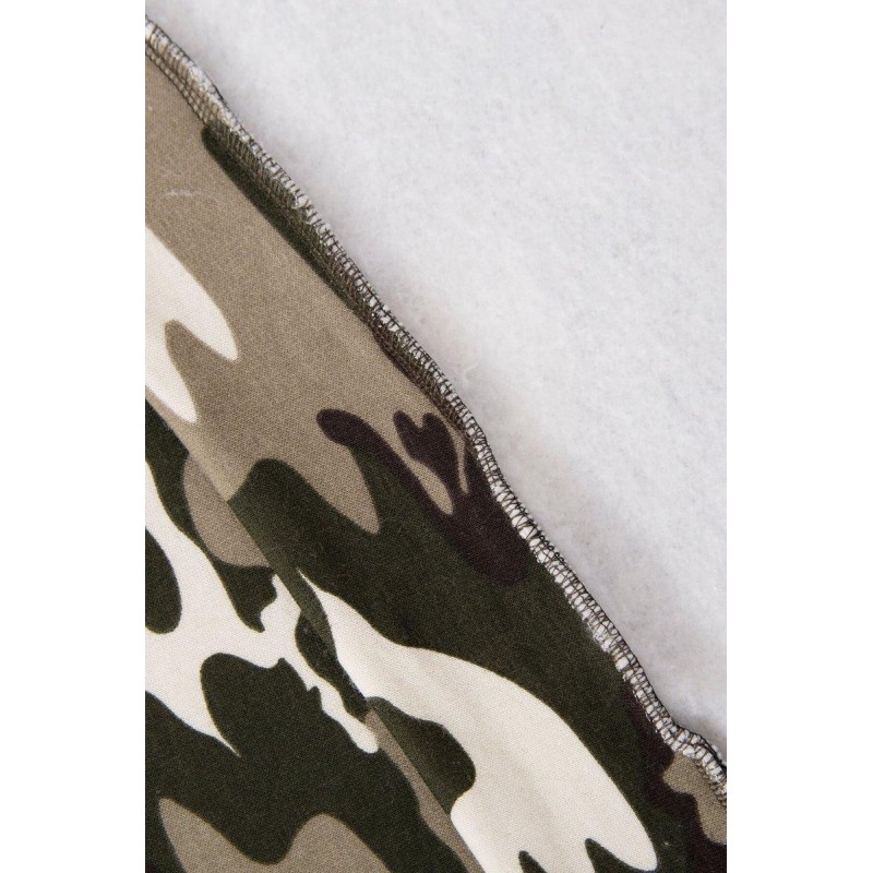 Maskáčové dámske šaty 9107 - kaki-ecru