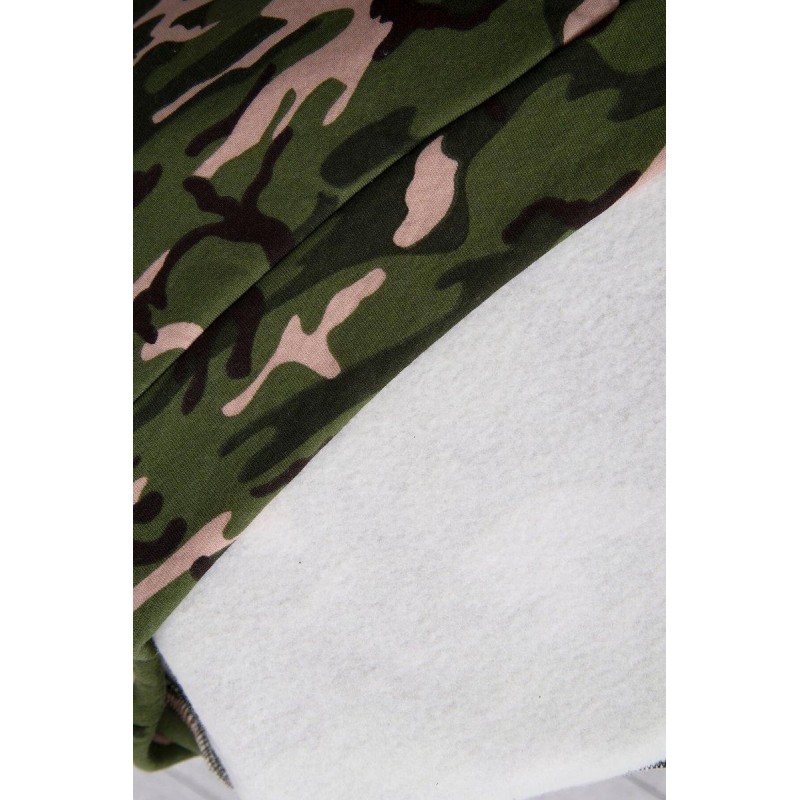 Maskáčové dámske šaty 9107 - zeleno-béžové