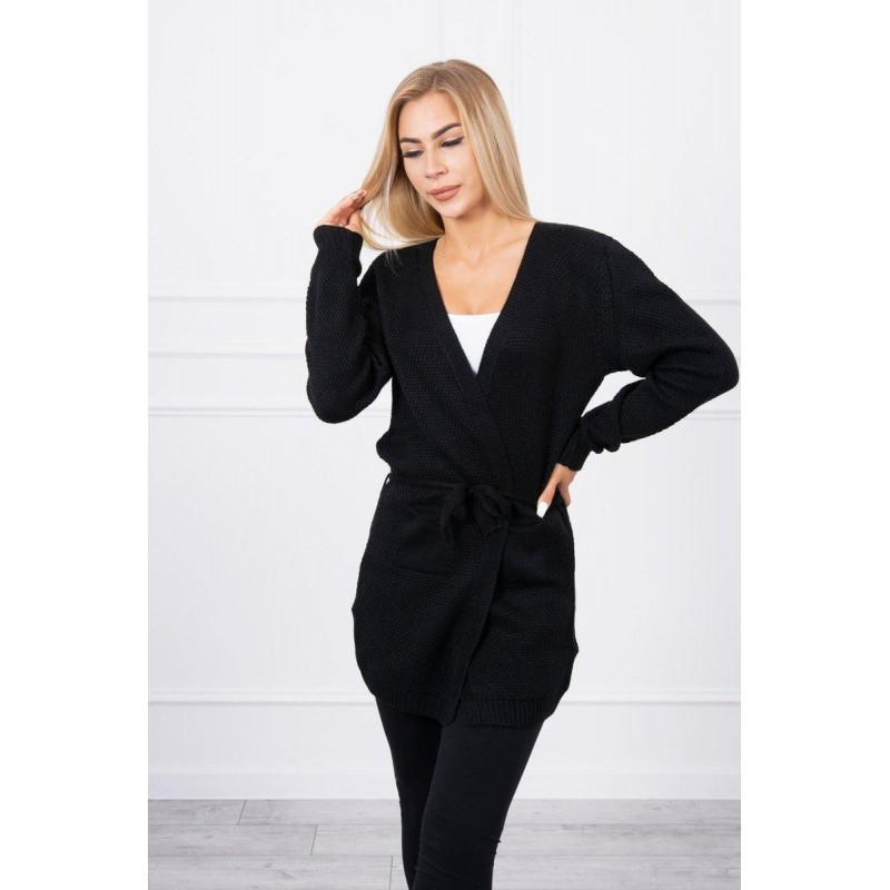 Dámsky čierny kardigán SN-7002