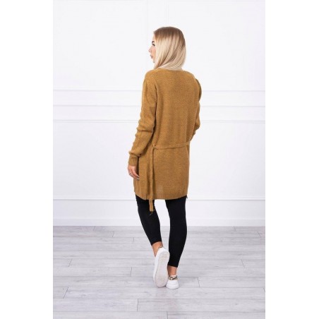 Dámsky horčicový kardigán SN-7002