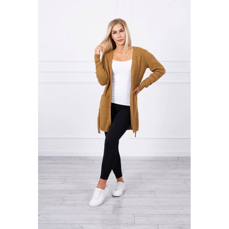Dámsky horčicový kardigán SN-7002