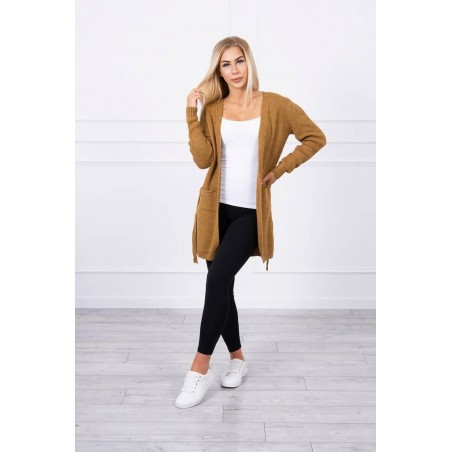 Dámsky horčicový kardigán SN-7002