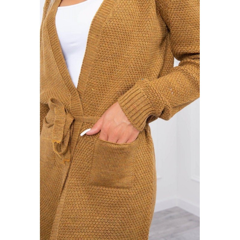 Dámsky horčicový kardigán SN-7002