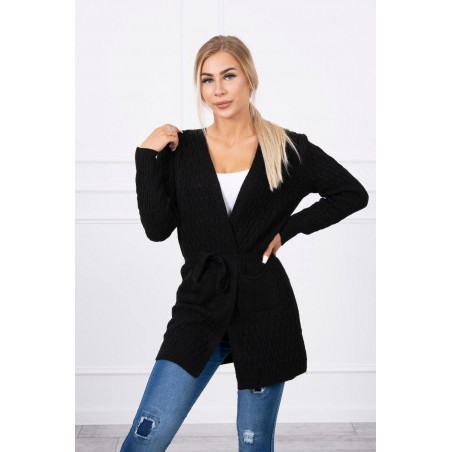 Čierny dámsky kardigán SN-7026