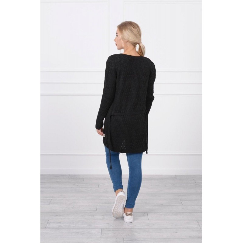 Čierny dámsky kardigán SN-7026