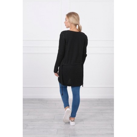 Čierny dámsky kardigán SN-7026