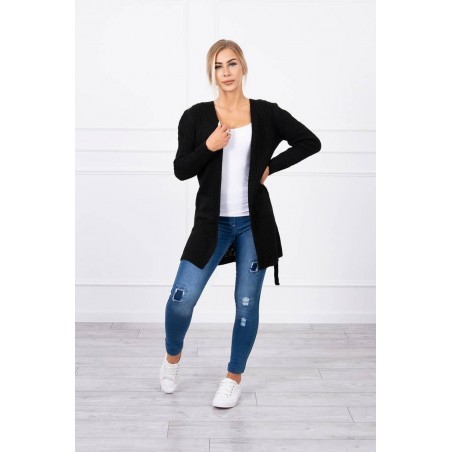 Čierny dámsky kardigán SN-7026