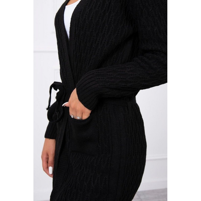 Čierny dámsky kardigán SN-7026