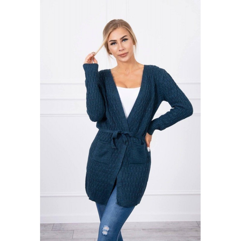 Modrý dámsky kardigán SN-7026