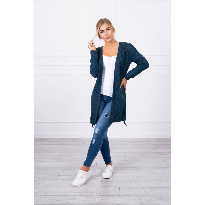 Modrý dámsky kardigán SN-7026