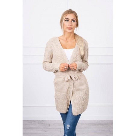 Béžový dámsky kardigán SN-7026