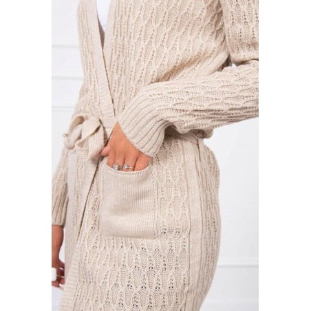 Béžový dámsky kardigán SN-7026
